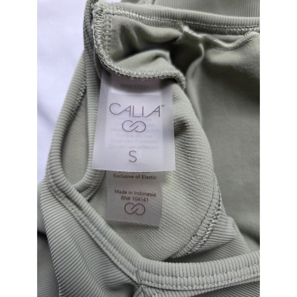 CALIA by Carrie Underwood Ribbed Sports Bra and Leggings Set Sage Green Small - Picture 5 of 9